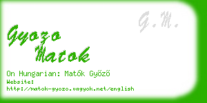 gyozo matok business card